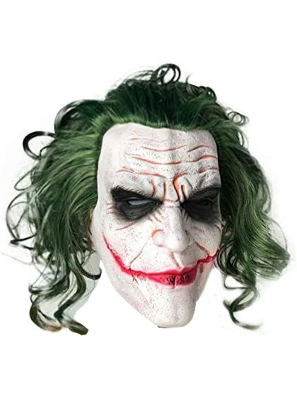 Green Hair Smile Latex Mask Costume Cosplay Halloween Adult LARGE